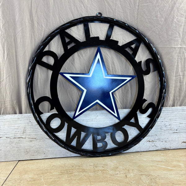 18",24",36" DALLAS COWBOYS METAL WALL ART WESTERN HOME DECOR VINTAGE RUSTIC BRONZE NEW #EH12316