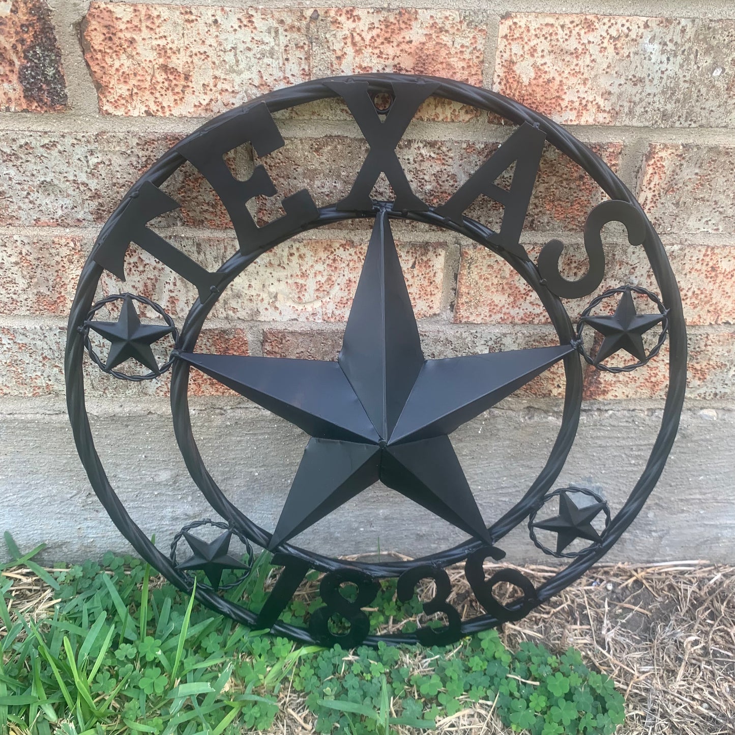 TEXAS 1836 BLACK BARN STAR METAL LONESTAR WESTERN HOME DECOR HANDMADE NEW 16",24",36",50"