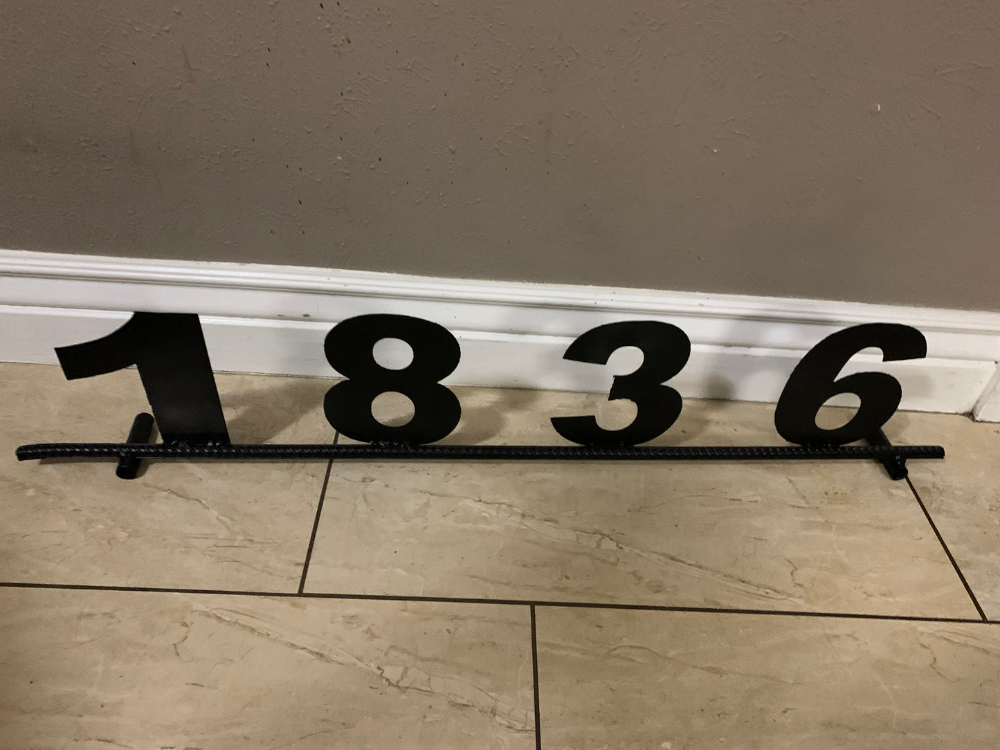7"H X 36" LONG YOUR CUSTOM NUMBER METAL BARN METAL SIGN WESTERN HOME DECOR