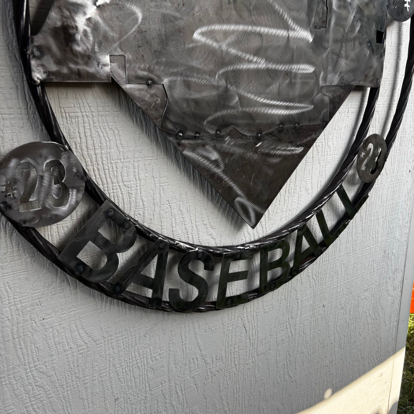 APPLE SOX BASEBALL CUSTOM METAL VINTAGE CRAFT SIGN TEAM NAVY BLUE WHITE RED HANDMADE
