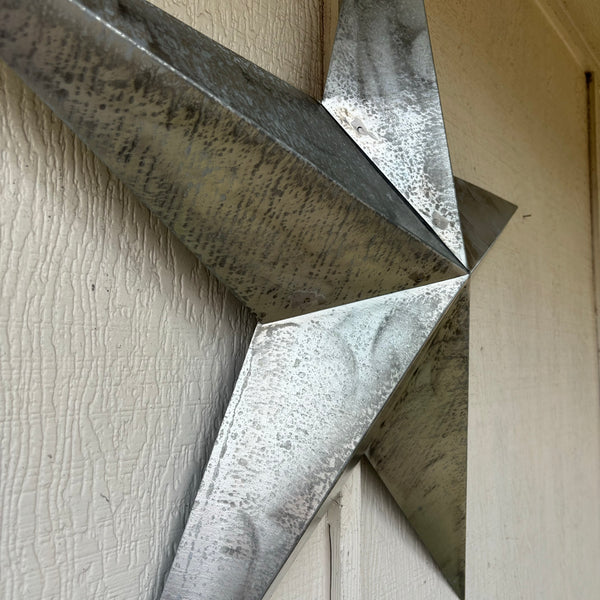 UNFINISHED GALVANIZED BARN STAR 3" TO 120" METAL WALL ART WESTERN HOME  DECOR HANDMADE #EH10418