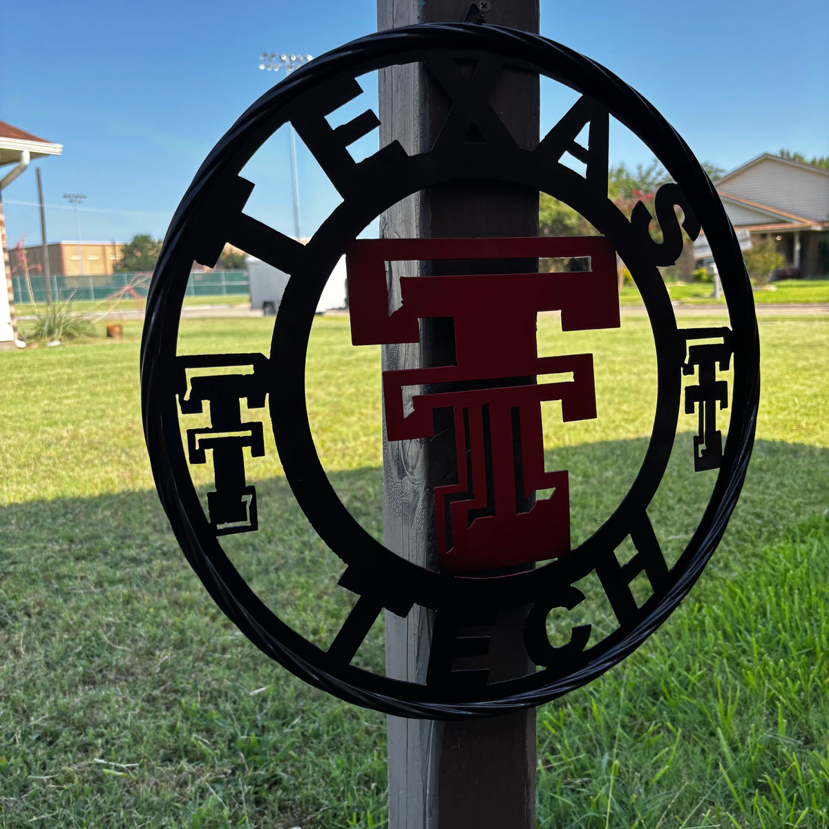 TEXAS TECH CUSTOM METAL VINTAGE CRAFT SIGN WESTERN HOME DECOR HANDMADE 12",18",24",32",36"