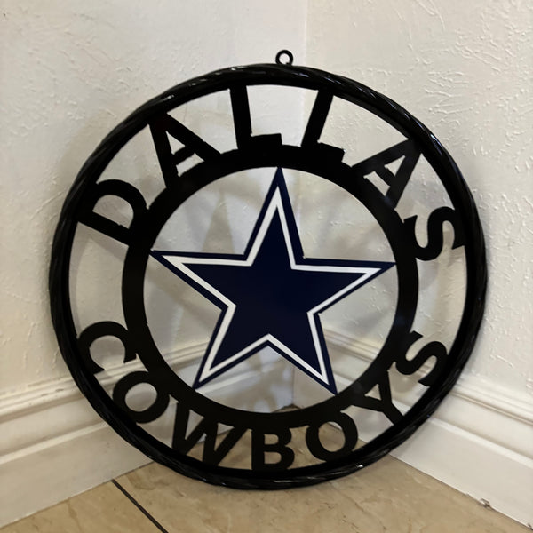 18",24",36" DALLAS COWBOYS METAL WALL ART WESTERN HOME DECOR VINTAGE RUSTIC BRONZE NEW #EH12316
