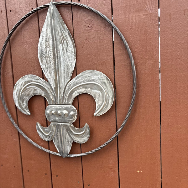 FLEUR DE LIS  CUSTOM RAW METAL METAL UNPAINTED WALL ART SIGN WESTERN HOME DECOR HANDMADE NEW 12",18",24",32"