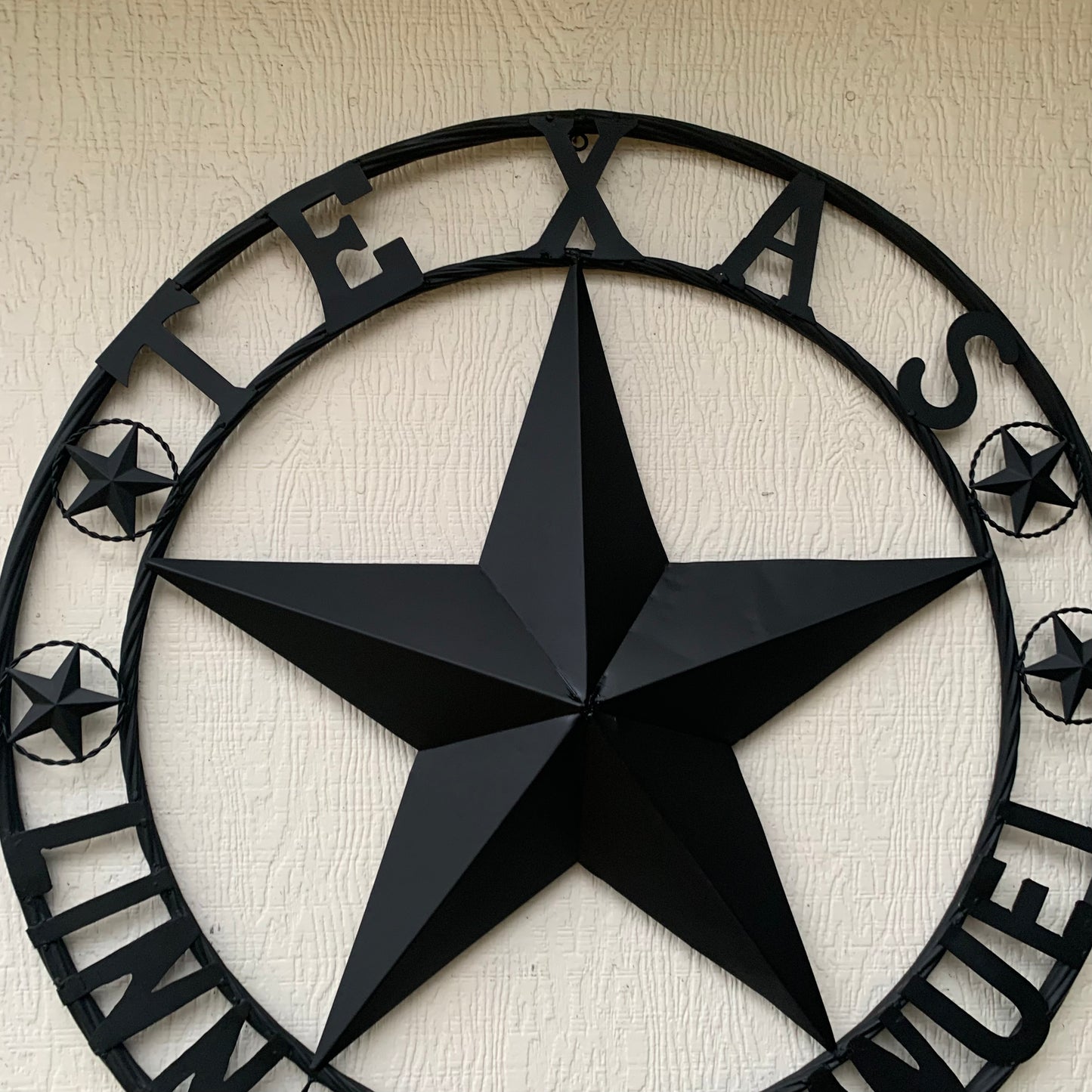 LINN SAN MANUEL STYLE YOUR CUSTOM NAME STAR METAL BARN LONE STAR 3d TWISTED ROPE RING WESTERN HOME DECOR HANDMADE NEW