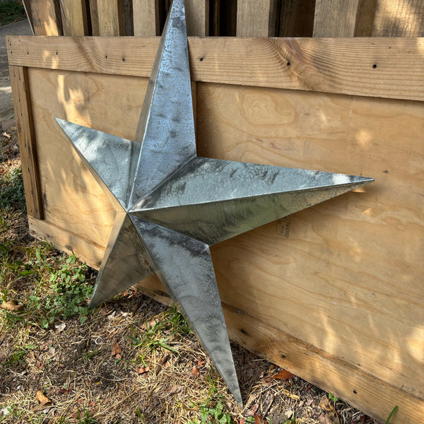 UNFINISHED GALVANIZED BARN STAR 3" TO 120" METAL WALL ART WESTERN HOME  DECOR HANDMADE #EH10418