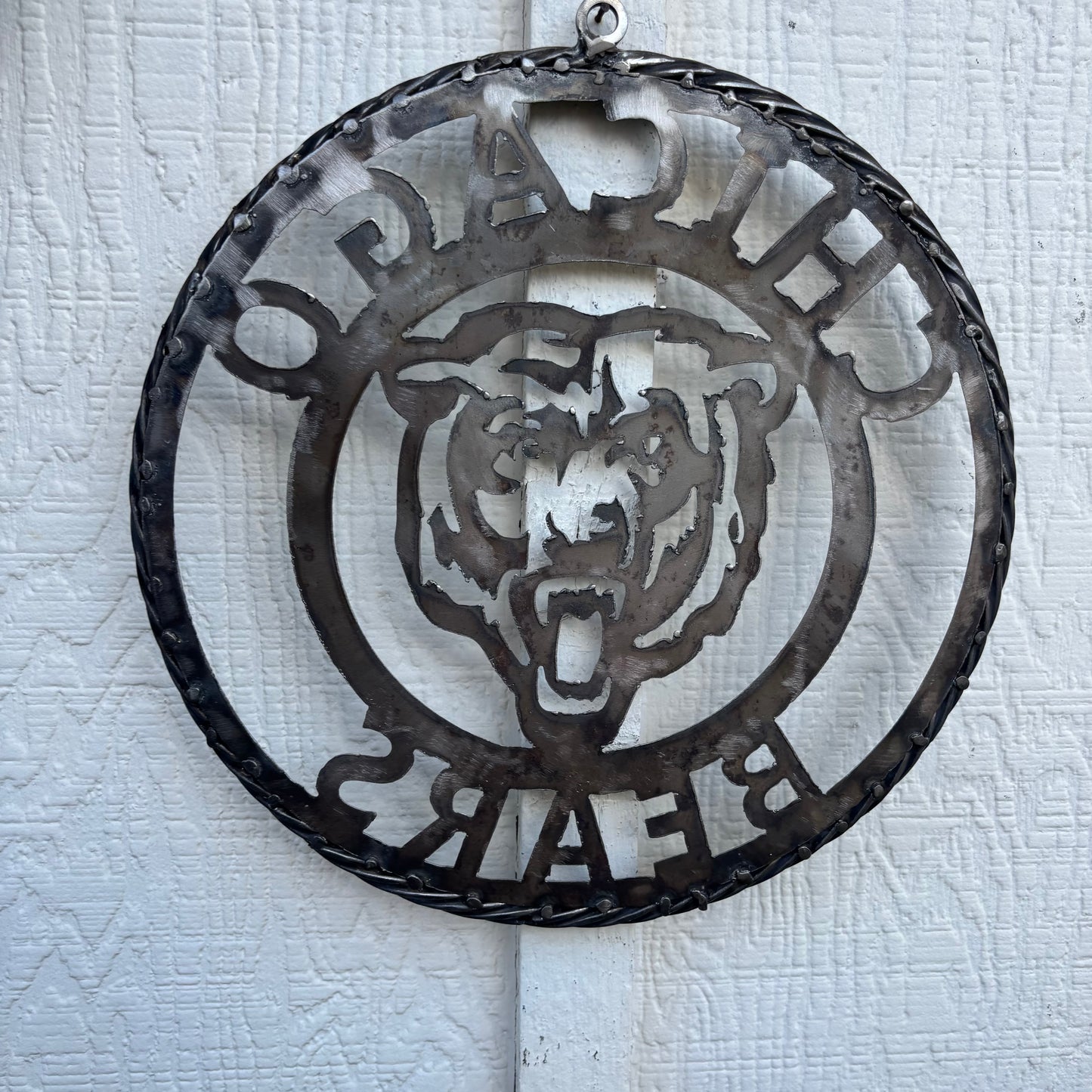 CHICAGO BEARS CUSTOM RAW METAL VINTAGE CRAFT SIGN TEAM HANDMADE STYLE# 3