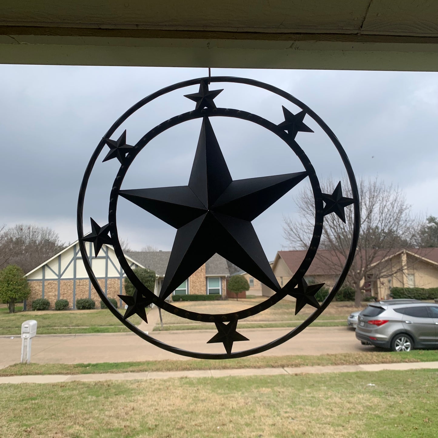 24" MULTI STAR BEADED COLIBROX BARN STAR METAL LONESTAR WESTERN HOME DECOR HANDMADE RUSTIC DARK BRONZE NEW