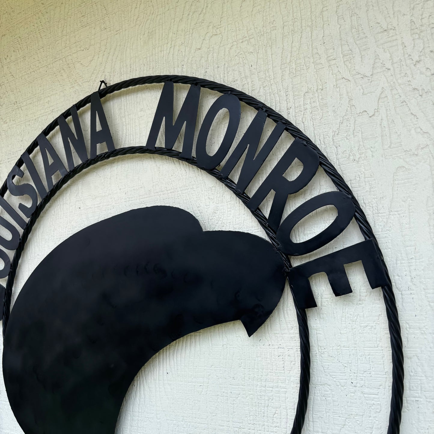 LOUISIANA MONROE WARHAWKS CUSTOM BLACK METAL VINTAGE CRAFT TEAM SIGN HANDMADE 18",24",32"