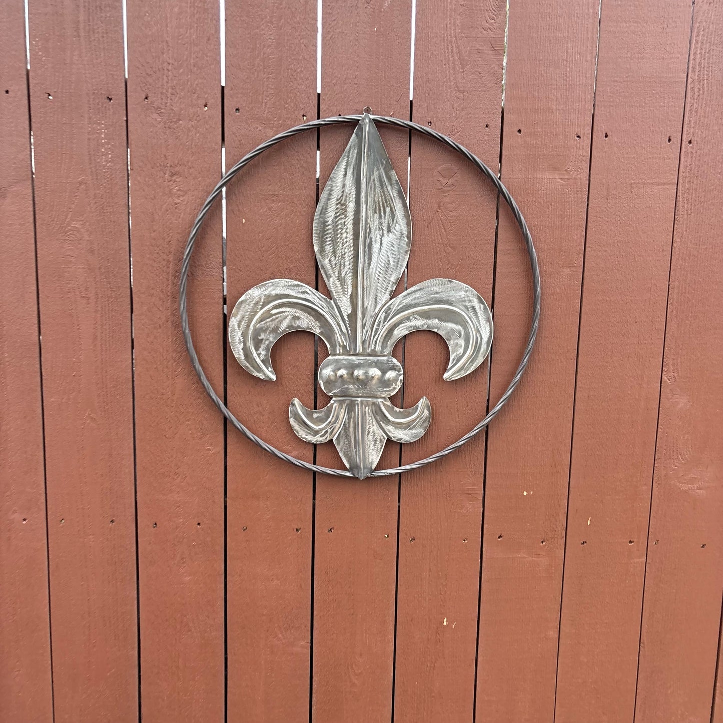 FLEUR DE LIS  CUSTOM RAW METAL METAL UNPAINTED WALL ART SIGN WESTERN HOME DECOR HANDMADE NEW 12",18",24",32"