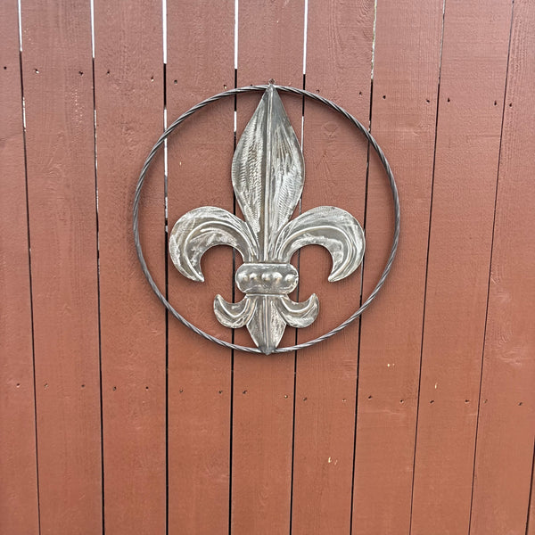 FLEUR DE LIS  CUSTOM RAW METAL METAL UNPAINTED WALL ART SIGN WESTERN HOME DECOR HANDMADE NEW 12",18",24",32"