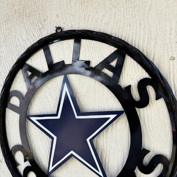 18",24",36" DALLAS COWBOYS METAL WALL ART WESTERN HOME DECOR VINTAGE RUSTIC BRONZE NEW #EH12316