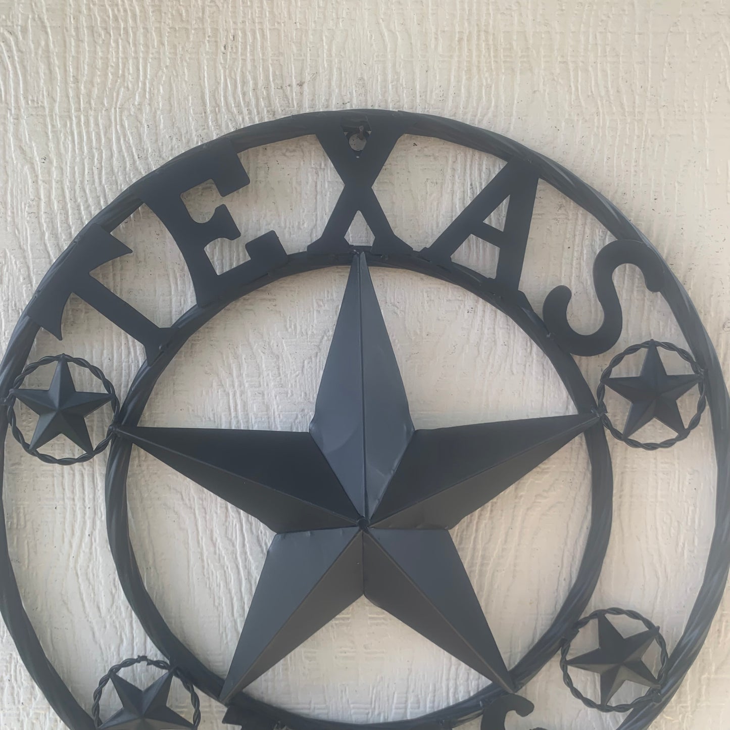 TEXAS 1836 BLACK BARN STAR METAL LONESTAR WESTERN HOME DECOR HANDMADE NEW 16",24",36",50"