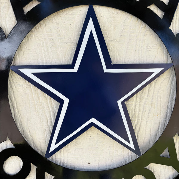 18",24",36" DALLAS COWBOYS METAL WALL ART WESTERN HOME DECOR VINTAGE RUSTIC BRONZE NEW #EH12316