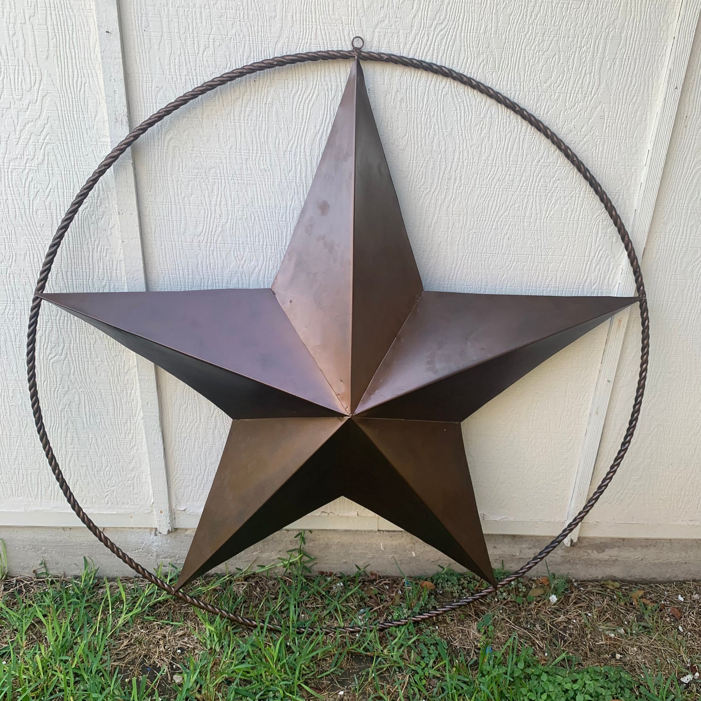 LONE STAR 60" BARN STAR METAL RUSTIC  BRONZE VINTAGE COPPER WALL ART WESTERN HOME DECOR HANDMADE NEW EH10524