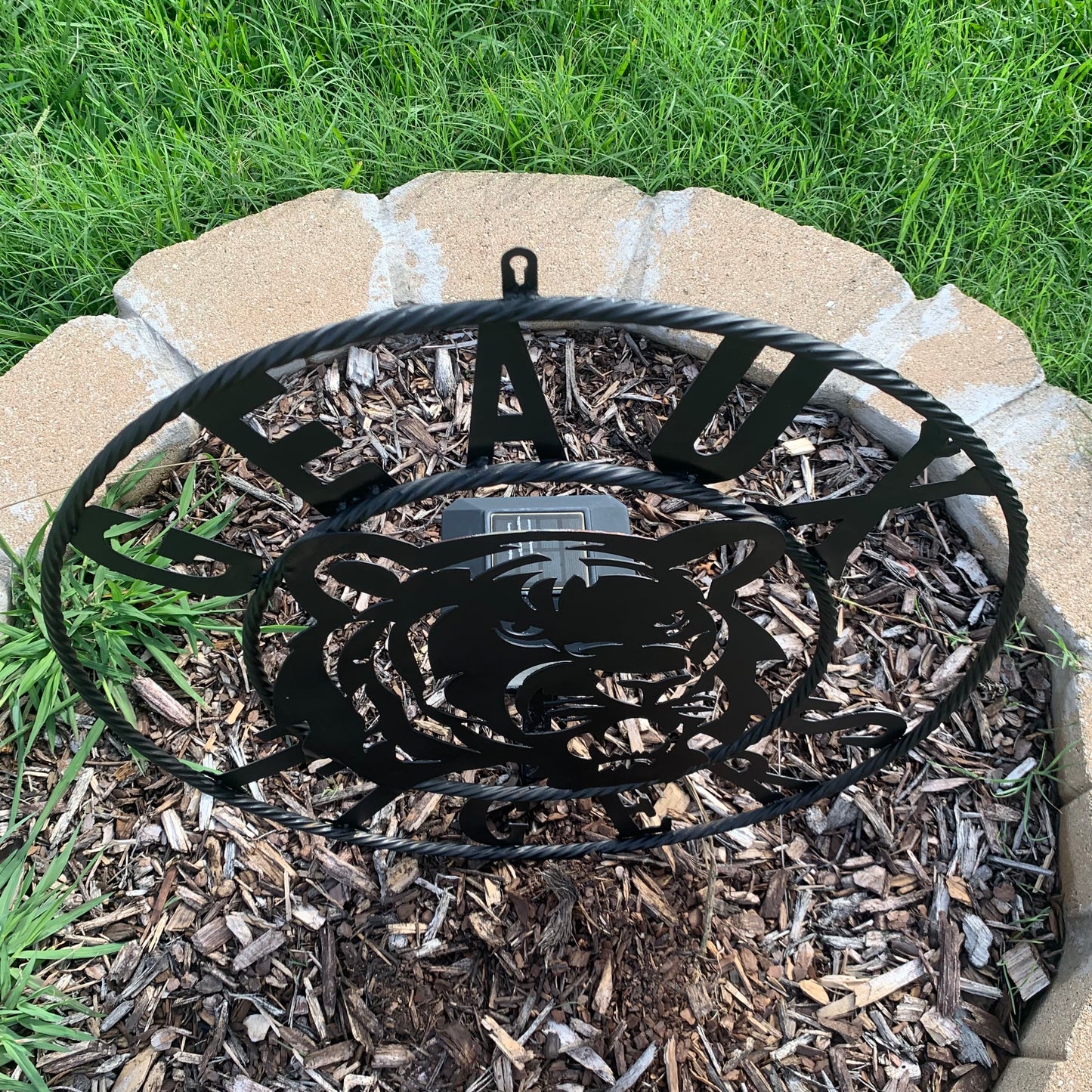 GEAUX TIGERS BLACK CUSTOM METAL VINTAGE CRAFT SIGN TEAM HANDMADE