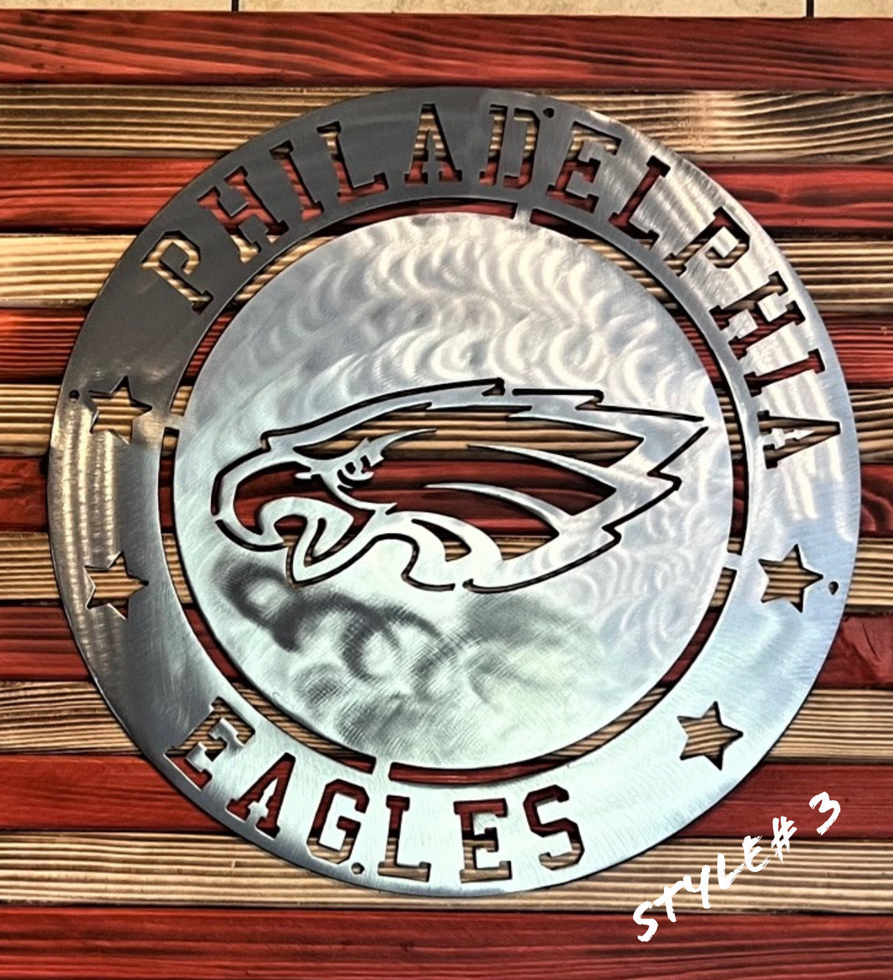 PHILADELPHIA EAGLES CUSTOM METAL VINTAGE CRAFT SIGN TEAM HANDMADE STYLE# 3