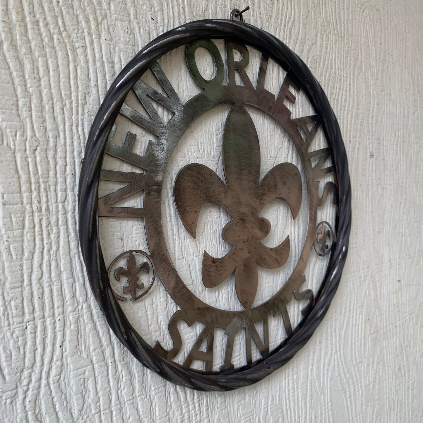 NEW ORLEANS SAINTS CUSTOM RAW METAL CRAFT SIGN WALL ART WESTERN HOME DECOR LASERCUT ART HANDMADE 12",18",24