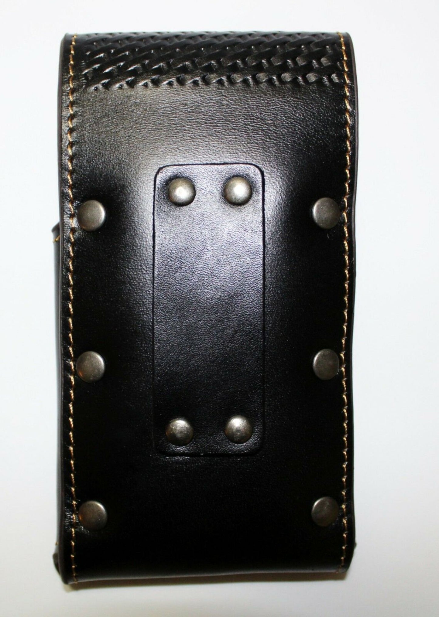 7" RODEO BULL RIDER LEATHER POUCH EXTRA LARGE  BELT LOOP HOLSTER CELL PHONE CASE UNIVERSAL OVERSIZE HANDMADE #EH12966
