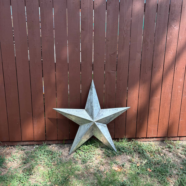 UNFINISHED GALVANIZED BARN STAR 3" TO 120" METAL WALL ART WESTERN HOME  DECOR HANDMADE #EH10418