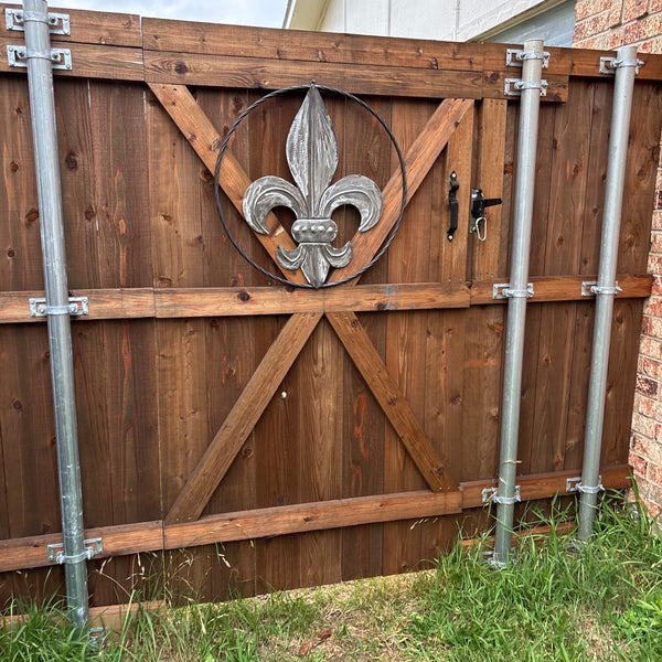 FLEUR DE LIS  CUSTOM RAW METAL METAL UNPAINTED WALL ART SIGN WESTERN HOME DECOR HANDMADE NEW 12",18",24",32"