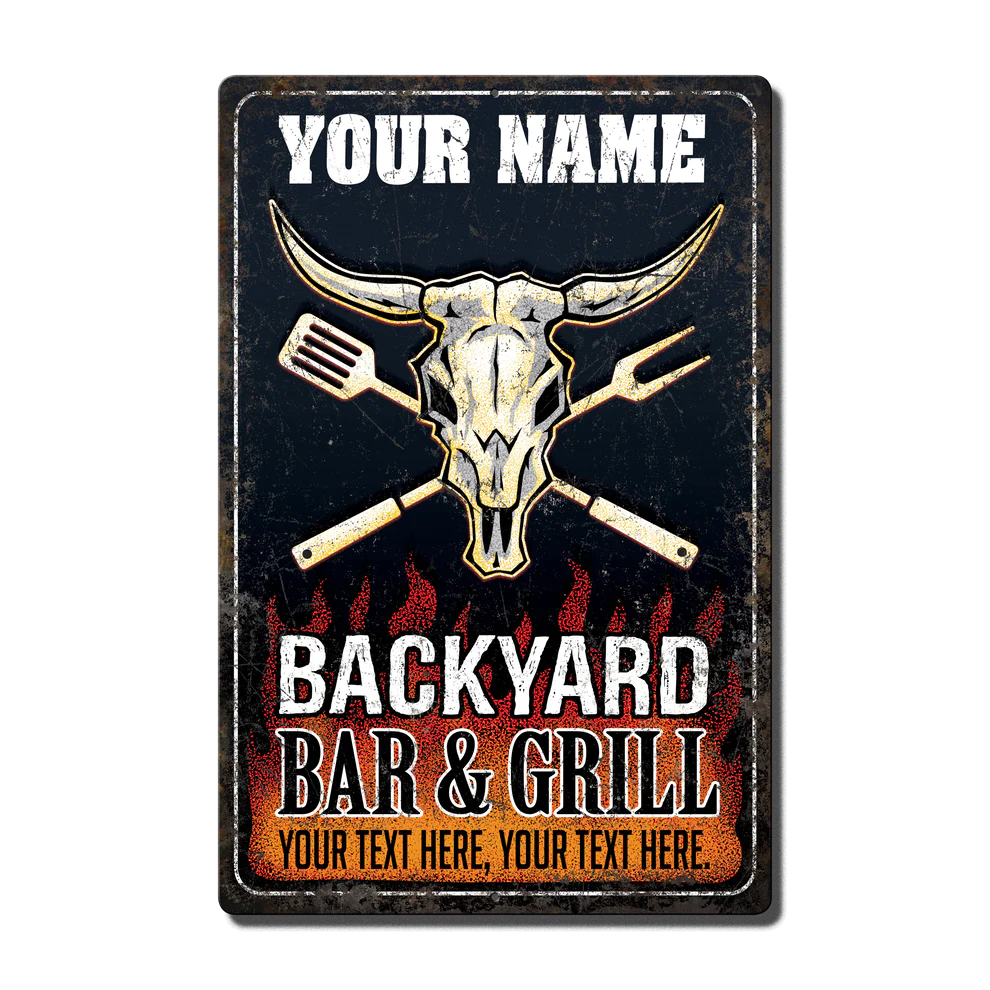 #EH10493 CUSTOM NAME ALUMINUM METAL SIGN WESTERN HOME DECOR HANDMADE NEW
