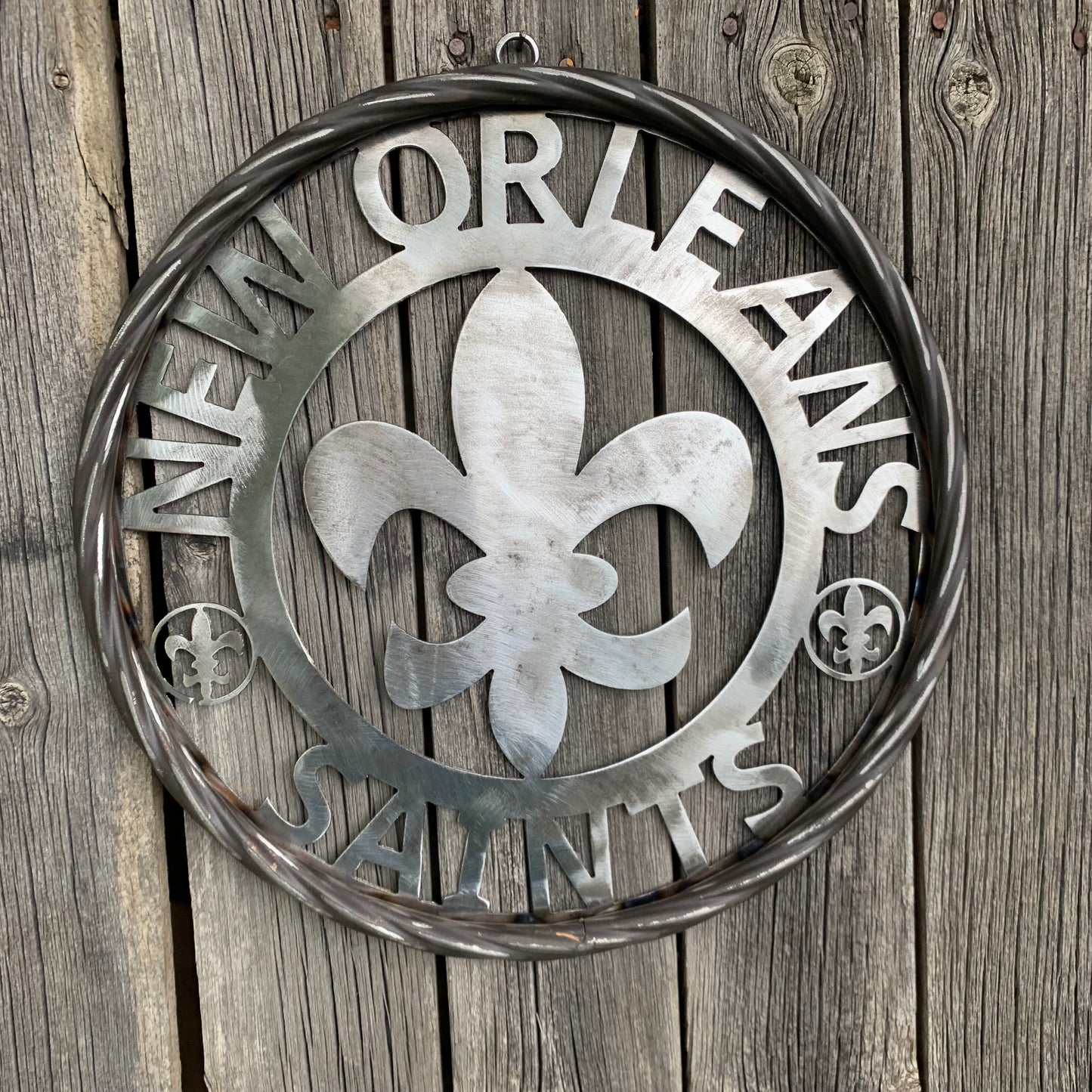 NEW ORLEANS SAINTS CUSTOM RAW METAL CRAFT SIGN WALL ART WESTERN HOME DECOR LASERCUT ART HANDMADE 12",18",24