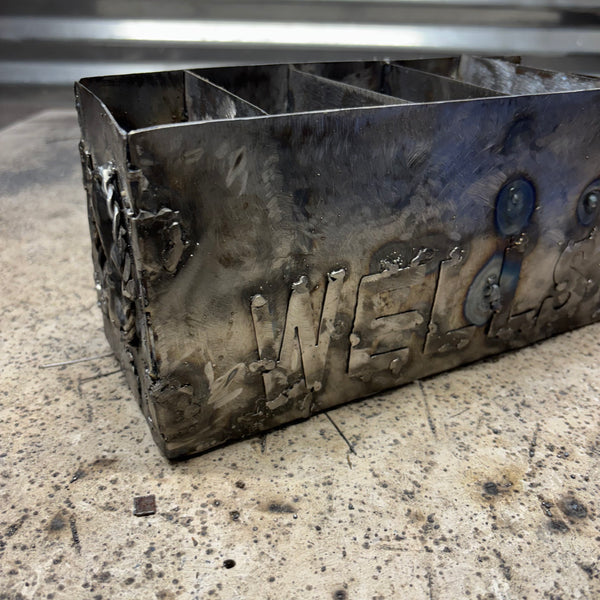 WELLS STYLE YOUR CUSTOM NAME REMOTE CONTROL HOLDER BOX METAL ART WESTERN HOME DECOR HANDMADE NEW #
