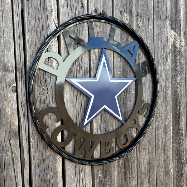 18",24",36" DALLAS COWBOYS METAL WALL ART WESTERN HOME DECOR VINTAGE RUSTIC BRONZE NEW #EH12316