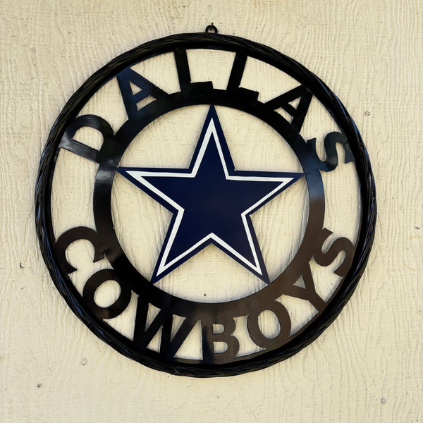 18",24",36" DALLAS COWBOYS METAL WALL ART WESTERN HOME DECOR VINTAGE RUSTIC BRONZE NEW #EH12316