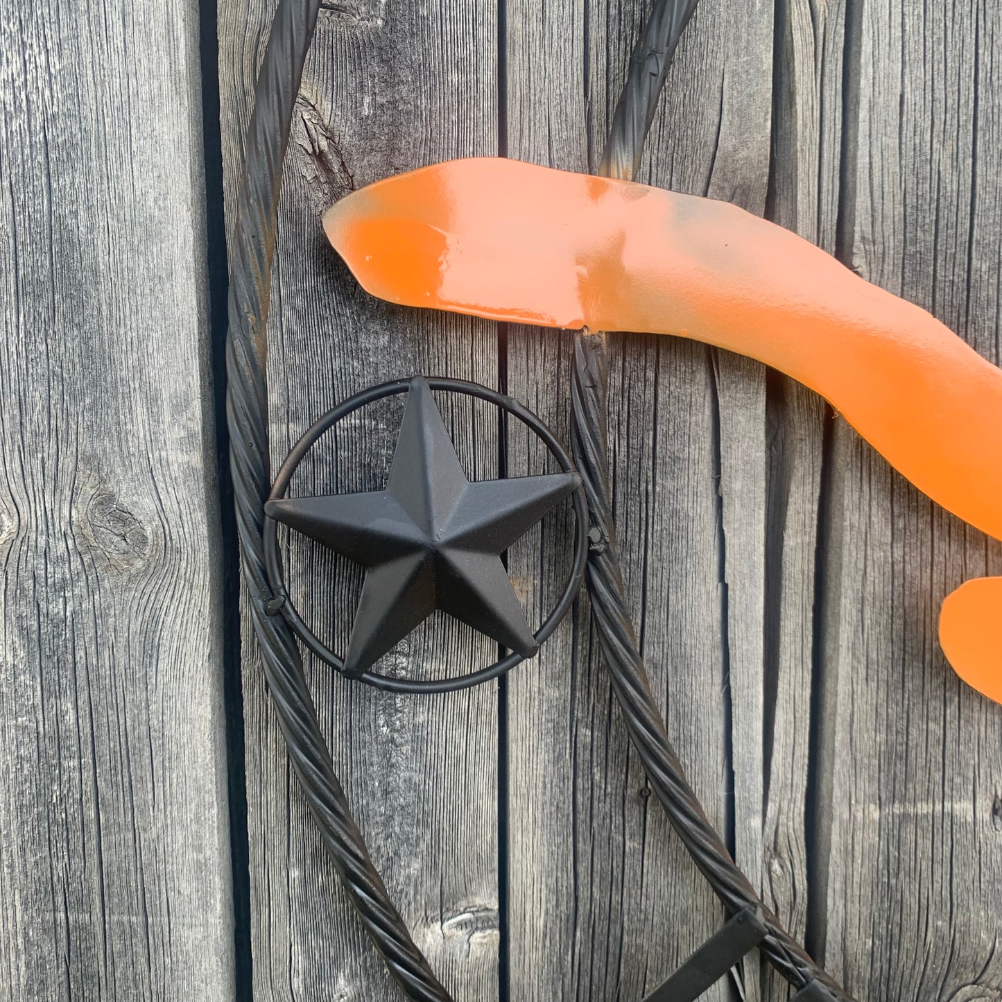 HOOKEM HORNS WITH LONE STAR TEXAS LONGHORNS HOOK EM METAL CUSTOM VINTAGE CRAFT WALL ART TEAM SIGN HANDMADE