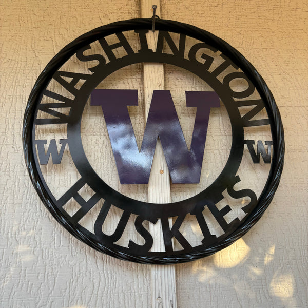 12", 18", 24", 32" WASHINGTON HUSKIES CUSTOM METAL VINTAGE CRAFT TEAM SIGN HANDMADE 36",40",44",50"