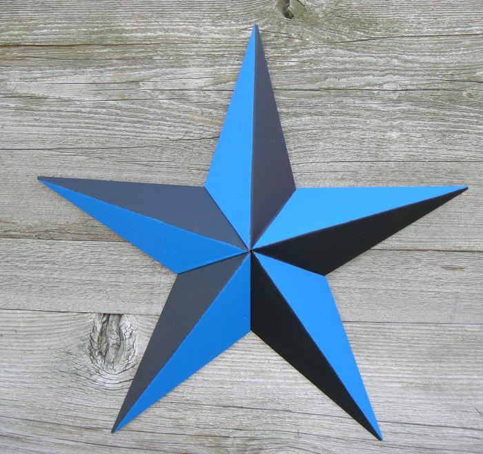 36" NAUTICAL BARN STAR MULTI COLOR METAL BARN STAR WESTERN HOME DECOR HANDMADE