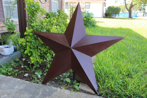 RUSTIC BROWN BARN STAR 5 POINT METAL STAR OF DAVID WESTERN HOME DECOR HANDMADE NEW 12",24",36" #EH12779