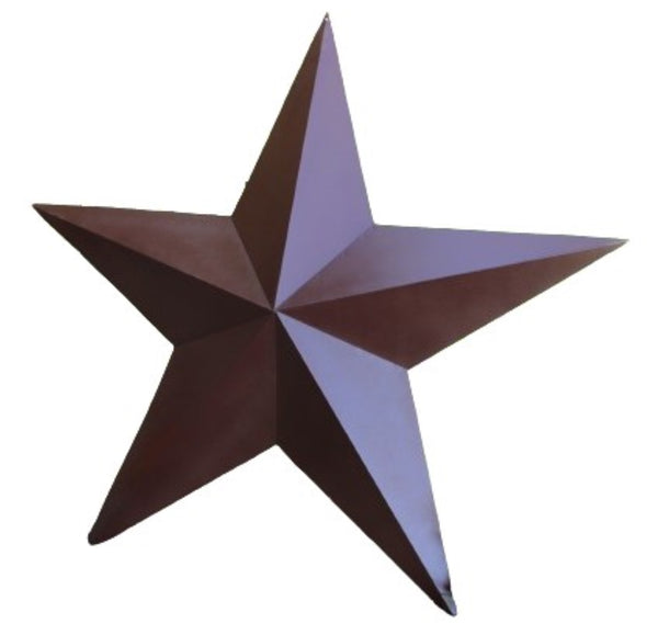 RUSTIC BROWN BARN STAR 5 POINT METAL STAR OF DAVID WESTERN HOME DECOR HANDMADE NEW 12",24",36" #EH12779