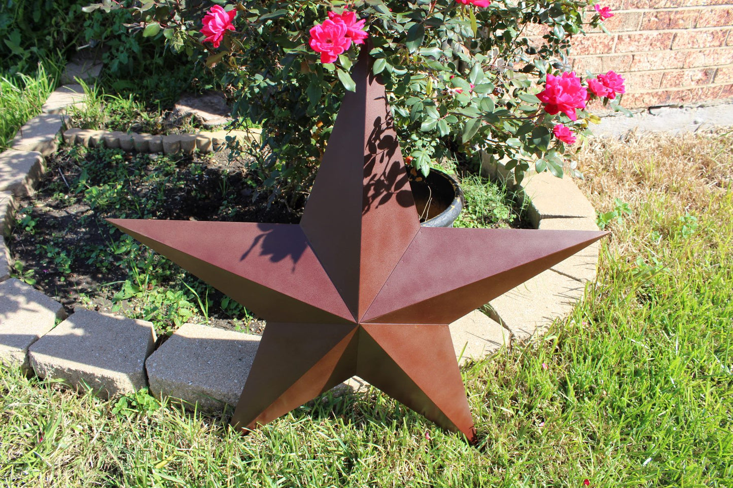 RUSTIC BROWN BARN STAR 5 POINT METAL STAR OF DAVID WESTERN HOME DECOR HANDMADE NEW 12",24",36" #EH12779