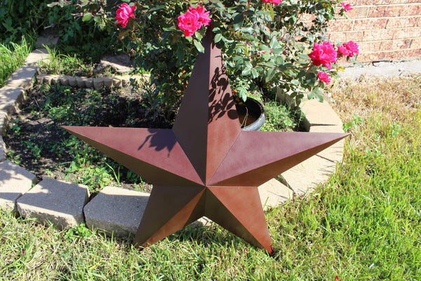 RUSTIC BROWN BARN STAR 5 POINT METAL STAR OF DAVID WESTERN HOME DECOR HANDMADE NEW 12",24",36" #EH12779