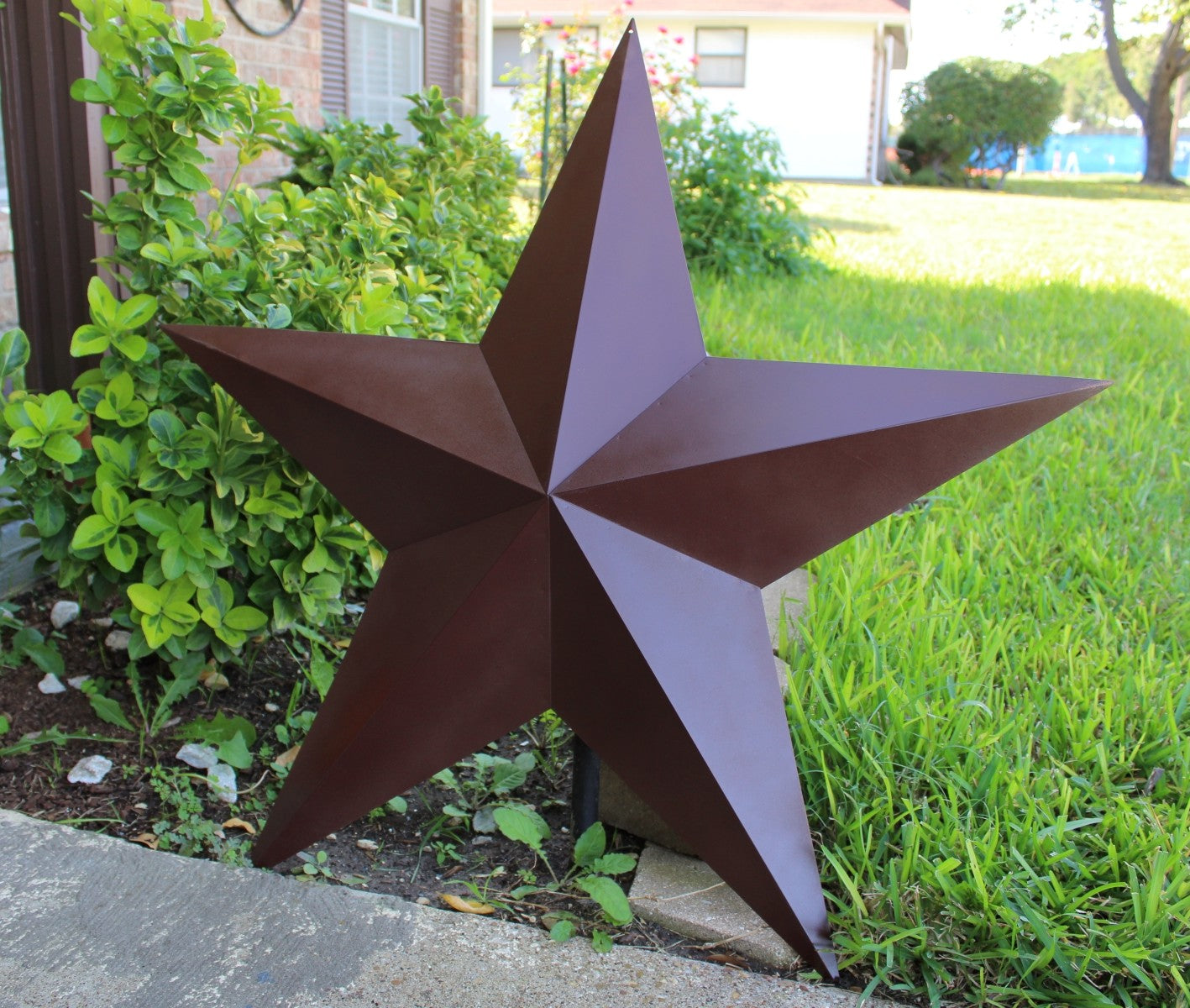 RUSTIC BROWN BARN STAR 5 POINT METAL STAR OF DAVID WESTERN HOME DECOR HANDMADE NEW 12",24",36" #EH12779