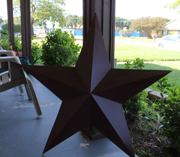 RUSTIC BROWN BARN STAR 5 POINT METAL STAR OF DAVID WESTERN HOME DECOR HANDMADE NEW 12",24",36" #EH12779