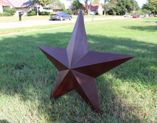 RUSTIC BROWN BARN STAR 5 POINT METAL STAR OF DAVID WESTERN HOME DECOR HANDMADE NEW 12",24",36" #EH12779