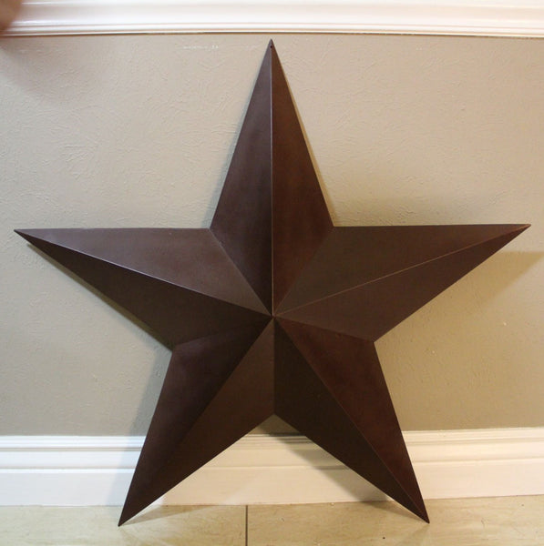 RUSTIC BROWN BARN STAR 5 POINT METAL STAR OF DAVID WESTERN HOME DECOR HANDMADE NEW 12",24",36" #EH12779
