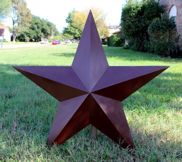 RUSTIC BROWN BARN STAR 5 POINT METAL STAR OF DAVID WESTERN HOME DECOR HANDMADE NEW 12",24",36" #EH12779
