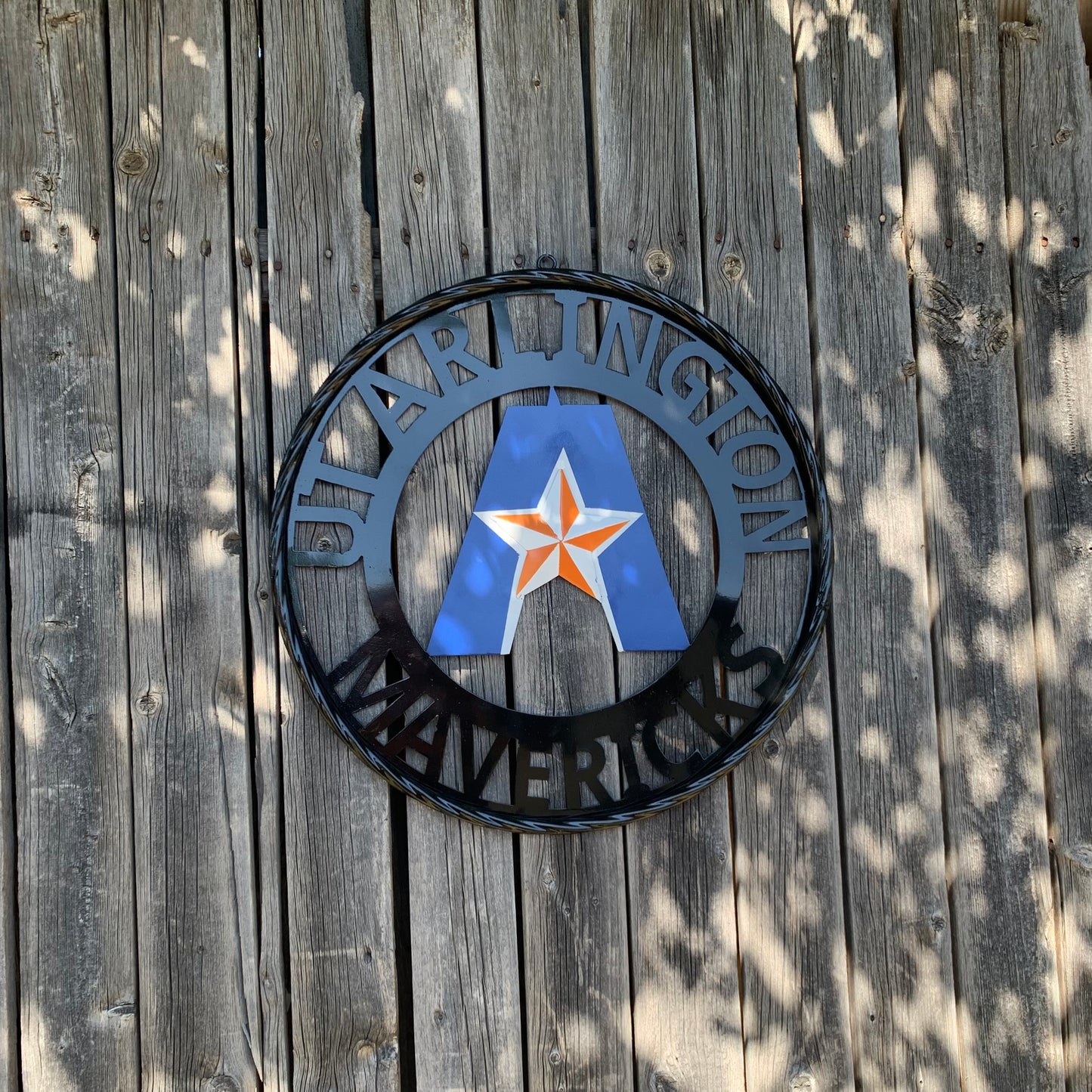 UTA ARLINGTON CUSTOM METAL VINTAGE CRAFT TEAM SIGN WESTERN HOME DECOR HANDMADE