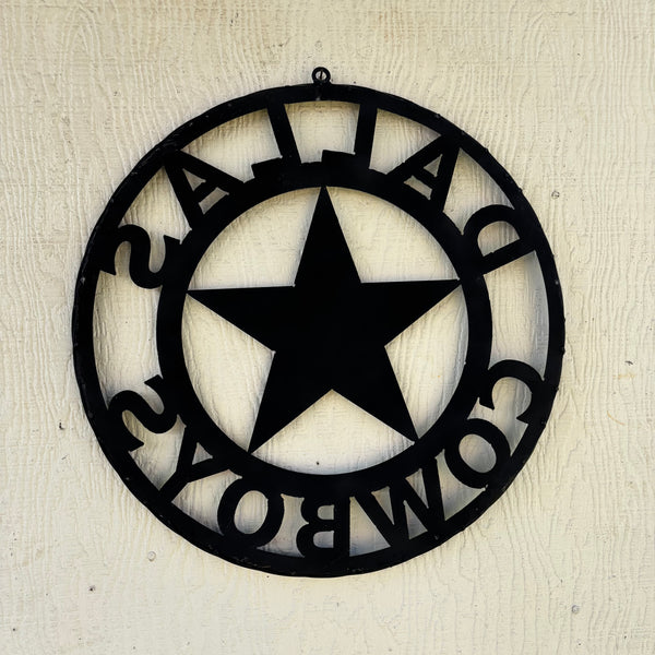 18",24",36" DALLAS COWBOYS METAL WALL ART WESTERN HOME DECOR VINTAGE RUSTIC BRONZE NEW #EH12316