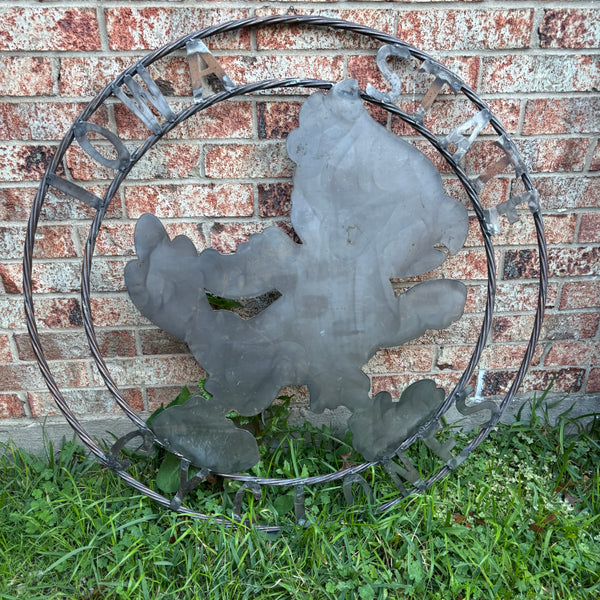 12", 18", 24", 32" IOWA STATE CYCLONES CUSTOM RAW METAL VINTAGE CRAFT TEAM SIGN HANDMADE 36",40",44",50"