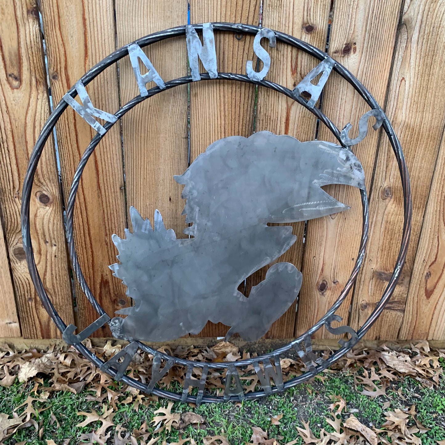KANSAS JAYHAWKS RAW CUSTOM METAL VINTAGE CRAFT SIGN UNPAINTED TEAM HANDMADE