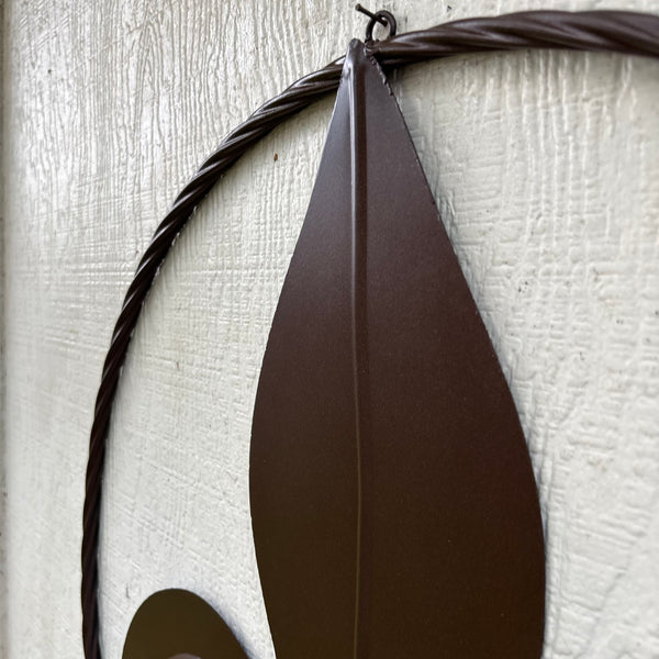 FLEUR DE LIS BRONZE METAL WALL ART SIGN WESTERN HOME DECOR HANDMADE NEW 12",18",24",32"
