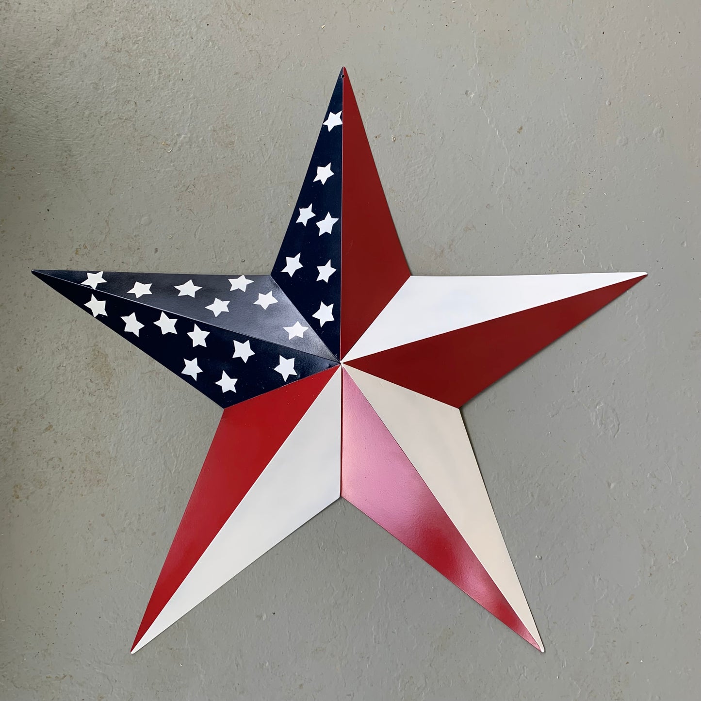 USA FLAG STAR STYLE# 5 RED WHITE & BLUE AMERICANA METAL BARN STAR WALL ART HANDMADE TO ORDER NEW #EH13380
