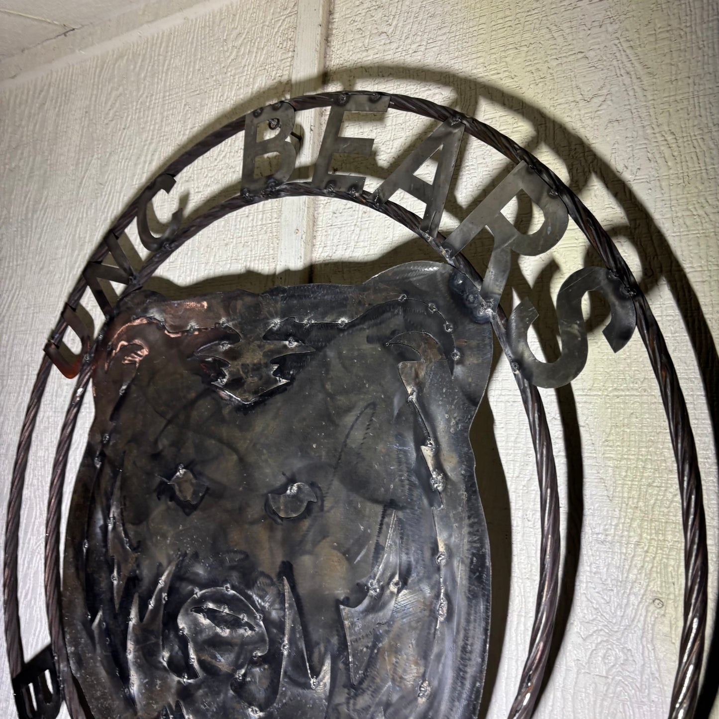 UNC BEARS CUSTOM RAW METAL NO PAINT VINTAGE CRAFT SIGN TEAM HANDMADE TO ORDER