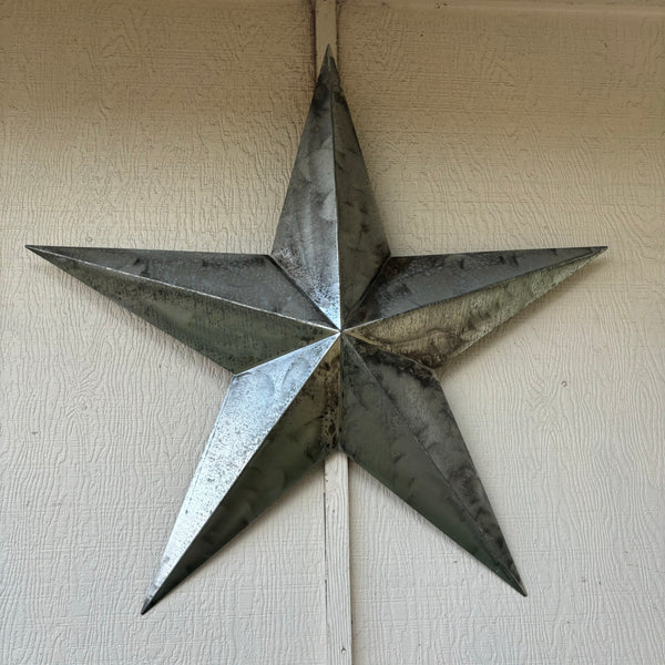 UNFINISHED GALVANIZED BARN STAR 3" TO 120" METAL WALL ART WESTERN HOME  DECOR HANDMADE #EH10418